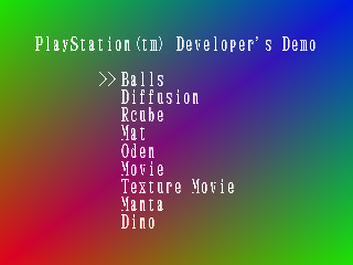 Screenshot Thumbnail / Media File 1 for Developer's Demo CD [U] [SCUS-94954]